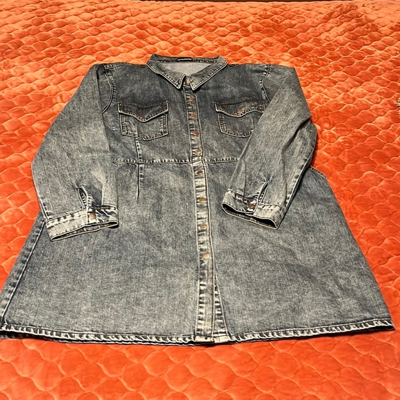 Pretty Little thing plus size denim dress..Only worn once - Picture 2 of 5